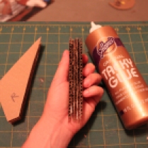 Once you have the shape and desired thickness make the cardboard spacers by gluing together